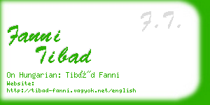 fanni tibad business card